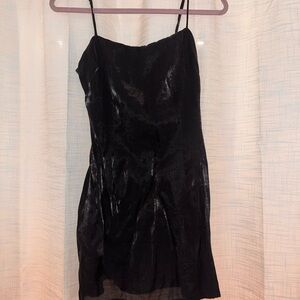 Nasty Gal Glittery Black Mini Dress